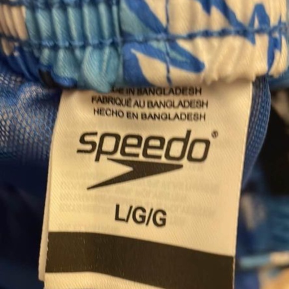 BRAND NEW youth boy speedo blue swim swimming shorts size L (upf 50) - Picture 6 of 6